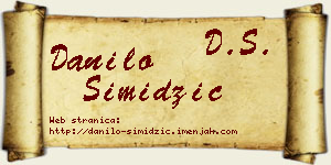 Danilo Simidžić vizit kartica